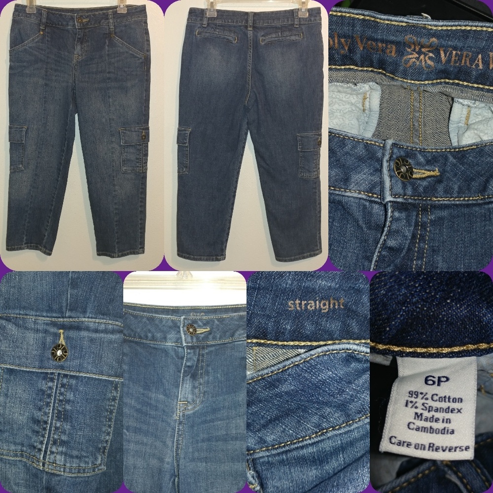 SIMPLY VERA VERA WANG CROPPED JEANS SIZE 6P